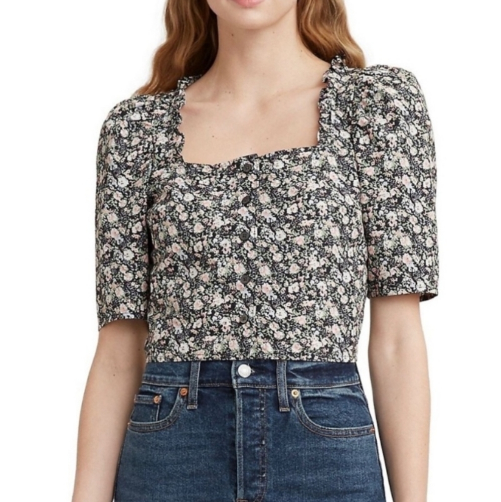 Levi’s Joella Floral Cotton Crop Top